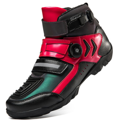 Reflective Leather Motorcycle Shoes