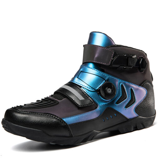 Reflective Leather Motorcycle Shoes